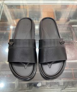 Dép kẹp nam da bò - Mã AV15.7038 - màu đen