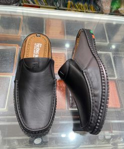 Giày sục nam da bò - Mã 2201 - màu đen