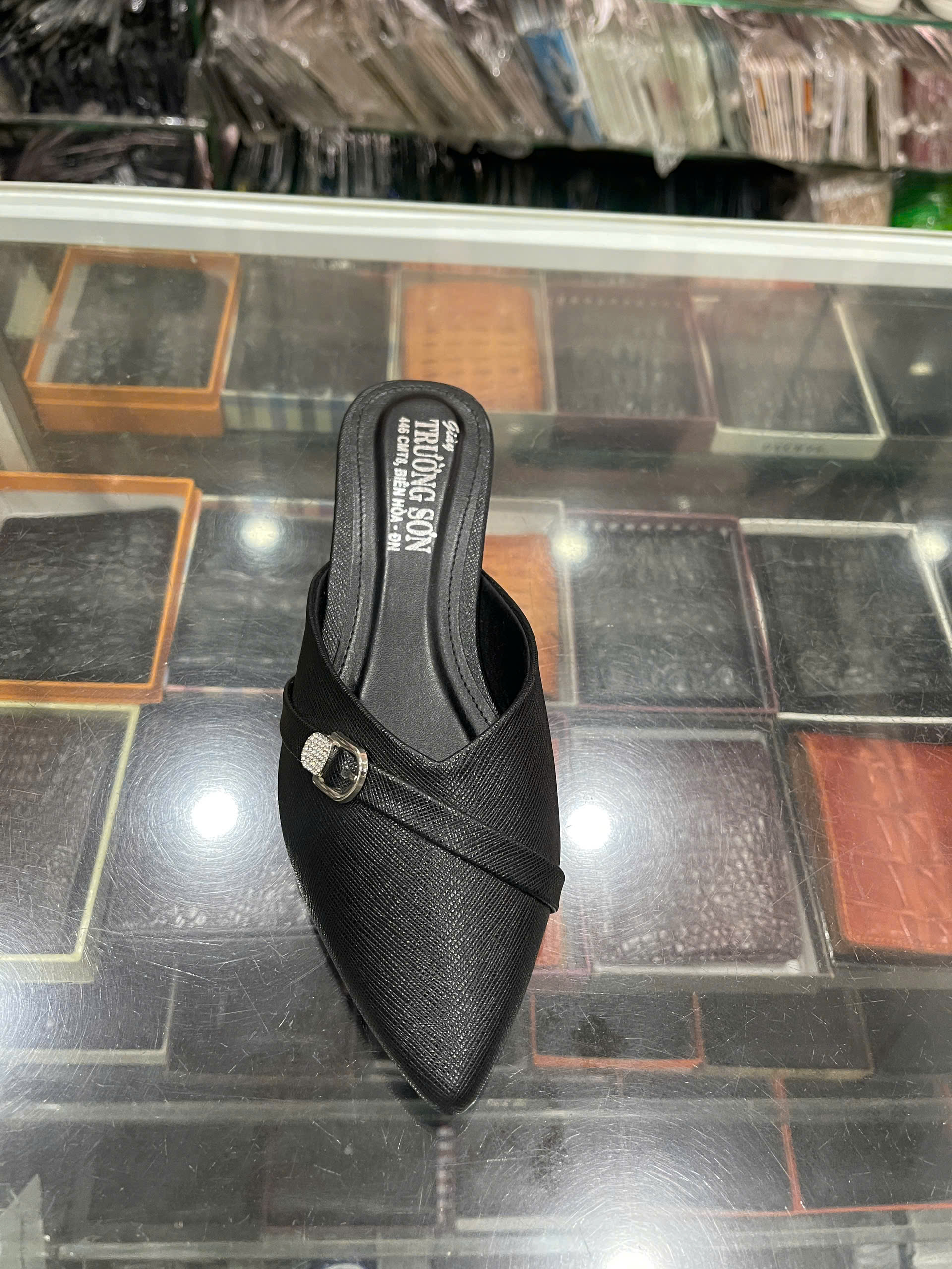 Giày sục nữ da bò - Mã 564 - màu đen - Ảnh 7