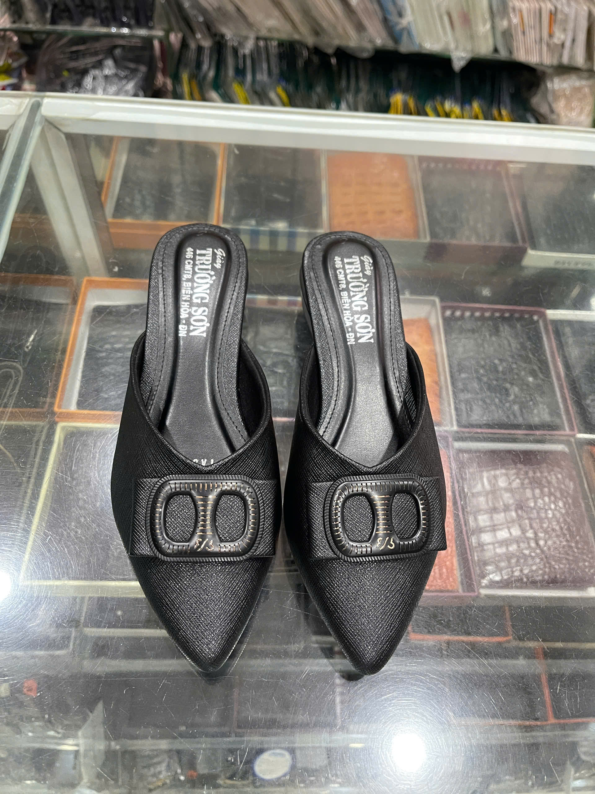 Giày sục nữ da bò - Mã 561 - màu đen - Ảnh 2